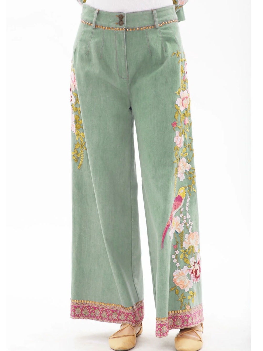 Aratta Time To Shine Wide-Leg Pants, NWT
